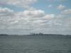 Die Skyline von Boston, von Nahant aus gesehen.