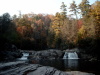 ein Wasserfall bei Linville am Blue Ridge Parkway