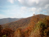 Indian Summer am Blue Ridge Parkway im Morgenlicht