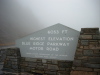 Der hchste Punkt des Blue Ridge Parkway in den Wolken