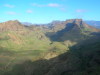 Aussichtspunkt an der Strae von Playa del Ingls nach Fataga auf das tief ausgesplte Erosionstal (Barranco).
